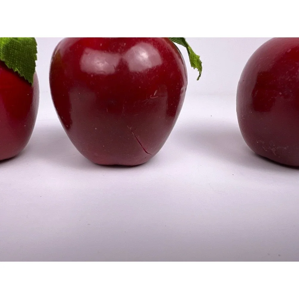 Set of 8 Mini Red Decorative Apples Realistic Faux Fruit‎ Home Decor Accent
